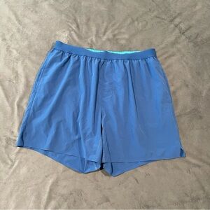 Peloton Shorts Mens XL Blue Atletic Gym Lined Performance Stretch Cycling Run